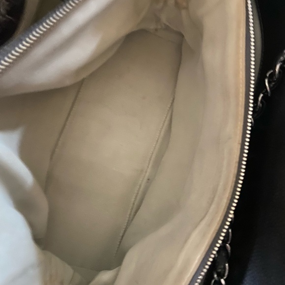 Authentic Chanel Purse CC Shopping Tote  silver hardware leather - Picture 8 of 16